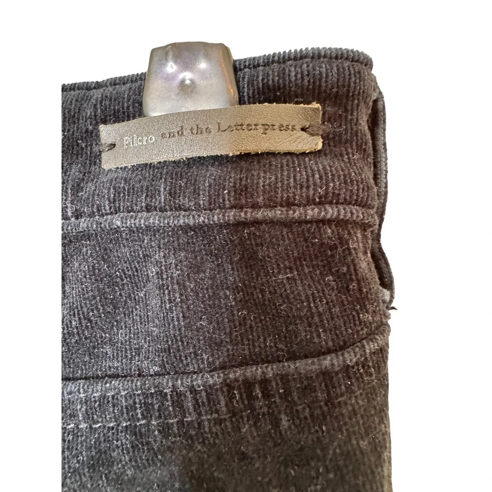 Pilcro and the Letterpress‎ Black Corduroy High Rise Skinny Pants Womens 26